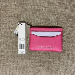 MARC JACOBS M0016997 LEATHER SILVER LOGO WOMEN'S CARD CASE WALLET